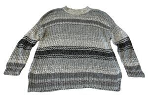 American Eagle Women's Pullover Sweater Sz S Gray Striped